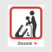Sticker Ne pas nourrir le bébé au Zoo du Crocodile (Feuille)