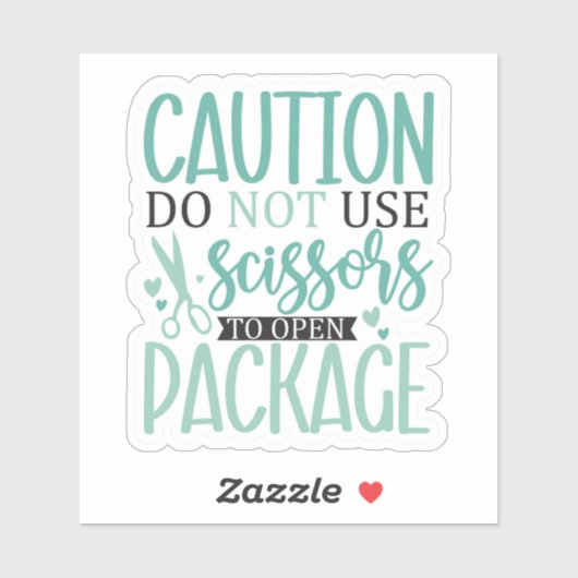 Sticker Ne pas utiliser de ciseaux (Feuille)