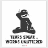 Sticker ne pleure pas (Feuille)