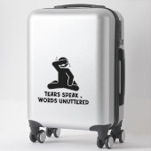 Sticker ne pleure pas (Sur valise)