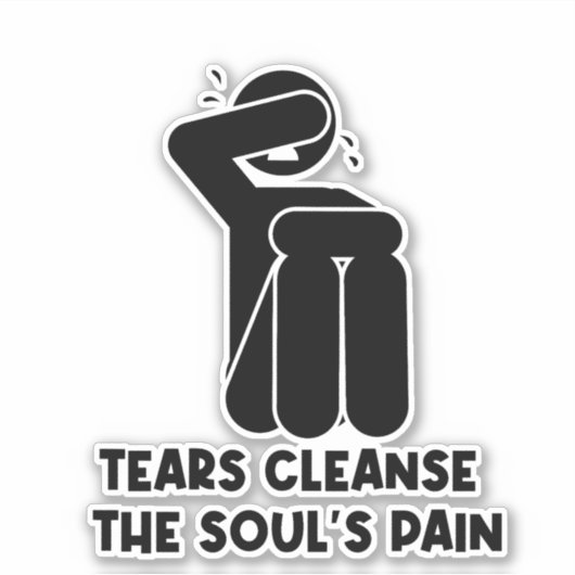 Sticker ne pleure pas (Devant)