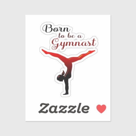 Sticker Né pour être un stand de Gymnaste Split (Feuille)