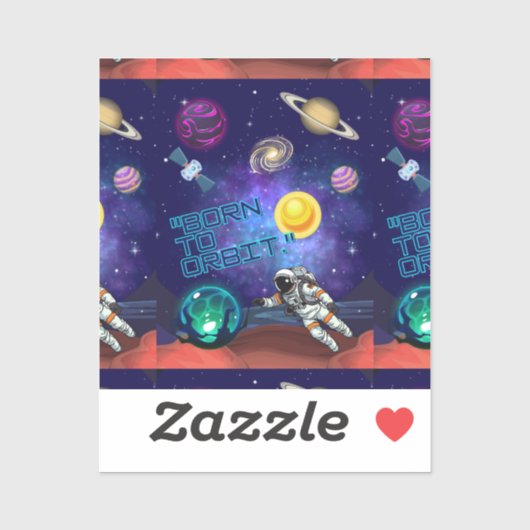 STICKER NÉ POUR ORBITER (Feuille)
