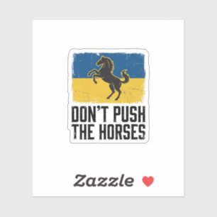 Sticker Ne Pousse Pas Le Cheval Cheval Vintage