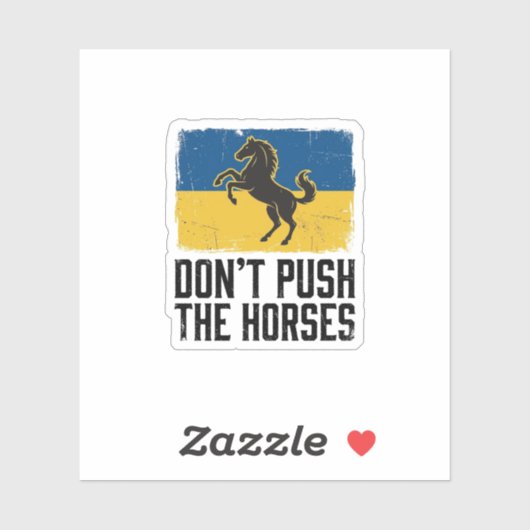 Sticker Ne Pousse Pas Le Cheval Cheval Vintage (Feuille)