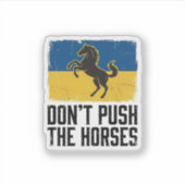 Sticker Ne Pousse Pas Le Cheval Cheval Vintage (Devant)