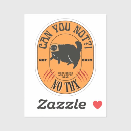 Sticker Ne pouvez-vous pas (Feuille)