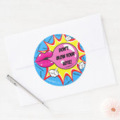 Sticker "Ne soufflez pas votre vote" - 3" (Enveloppe)