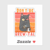 Sticker Ne soyez pas brumeux - Pun de café (Feuille)