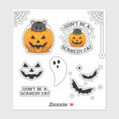 Sticker Ne soyez pas un chaton caressé coutouts (Feuille)