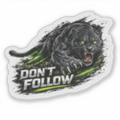 Sticker Ne suivez pas Black Panther (Devant)