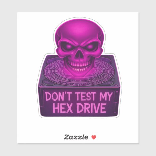 Sticker Ne testez pas mon lecteur hexadécimal - Autocollan (Feuille)