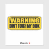 Sticker ne touche pas à mon livre (Feuille)