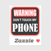 Sticker ne touchez pas à mon téléphone (Feuille)