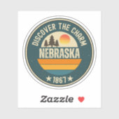 Sticker Nebraska Cornhusker State Gif (Feuille)