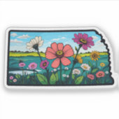 Sticker Nebraska Flowers - Nebraska Wild Flowers (Devant)