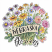 Sticker Nebraska Flowers - Nebraska Wild Flowers Bloom (Devant)
