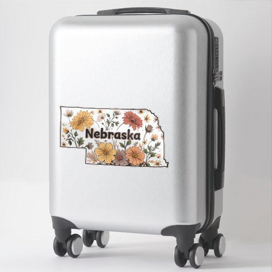 Sticker Nebraska Wild Flowers (Sur valise)