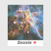 Sticker nébuleuse de galaxie spatiale. Les étoiles de l'un (Feuille)