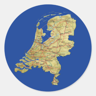 Sticker Nederlandse kaart