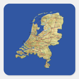 Sticker Nederlandse kaart
