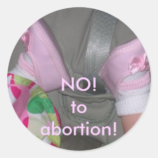 Sticker "NEE! tegen abortus!"