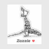 Sticker Neg Mawon Haitian Shapecloud Noir | Neg Marron (Feuille)