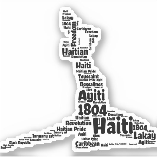 Sticker Neg Mawon Haitian Shapecloud Noir | Neg Marron (Devant)