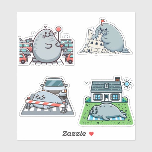 Sticker Neil the Seal (Feuille)