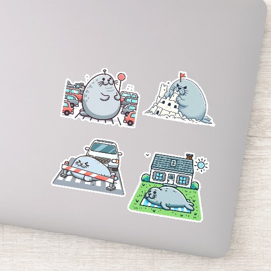 Sticker Neil the Seal (Détail)