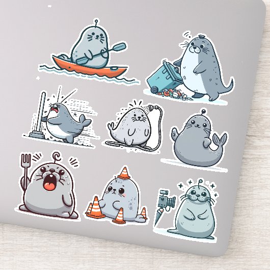 Sticker Neil The Seal 1 (Détail)