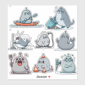 Sticker Neil The Seal 1 (Feuille)