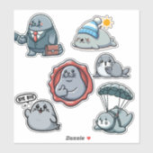 Sticker Neil The Seal 3 (Feuille)