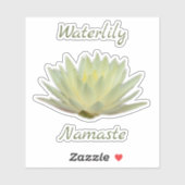 Sticker Nénuphar Lotus Namaste Pastel Jaune Vert (Feuille)