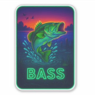 Sticker Neon Bass