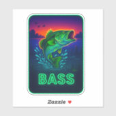 Sticker Neon Bass (Feuille)