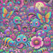 Sticker Neon Bug Invasion (Devant)