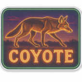 Sticker Neon Coyote (Devant)