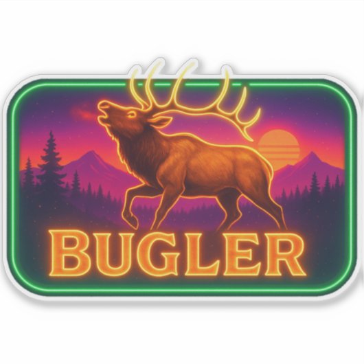 Sticker Neon Elk (Devant)