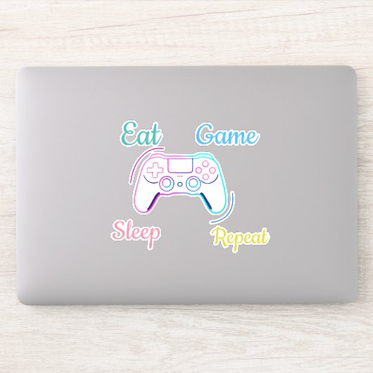 Sticker Neon gaming design customizable (Ordinateur)