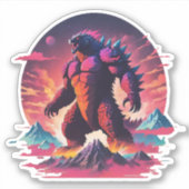 Sticker Neon Godzila Du Nord (Devant)