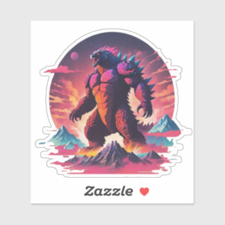 Sticker Neon Godzila Du Nord