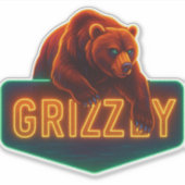 Sticker Neon Grizzly (Devant)