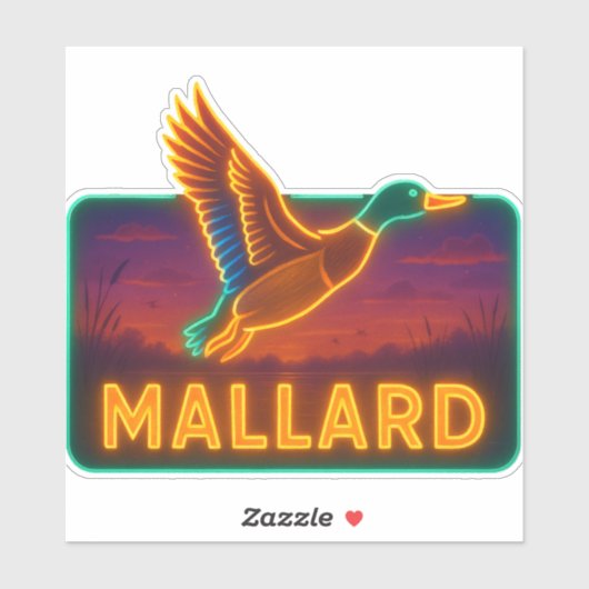 Sticker Neon Mallard (Feuille)