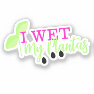Sticker Neon Plante J'Arrose Mes Plantes