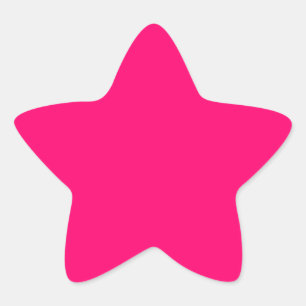 Sticker Neon Rose Star - Personnalisable