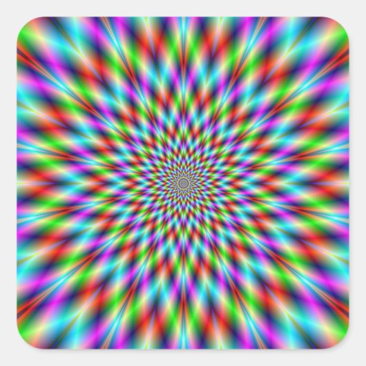 Sticker Neon Star Exploding (Voorkant)