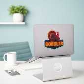 Sticker Neon Turkey (Ordinateur portable sur le bureau)