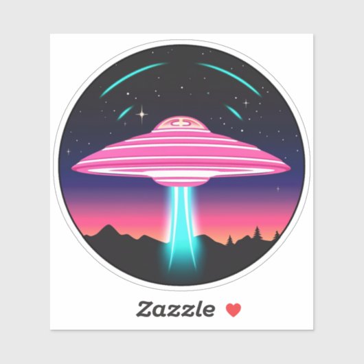 Sticker Neon UFO (Feuille)