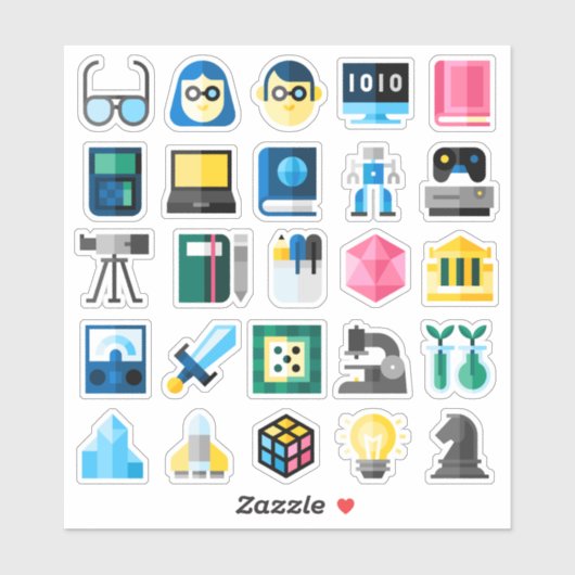 Sticker nerd STM Science Assorti Pack (Feuille)